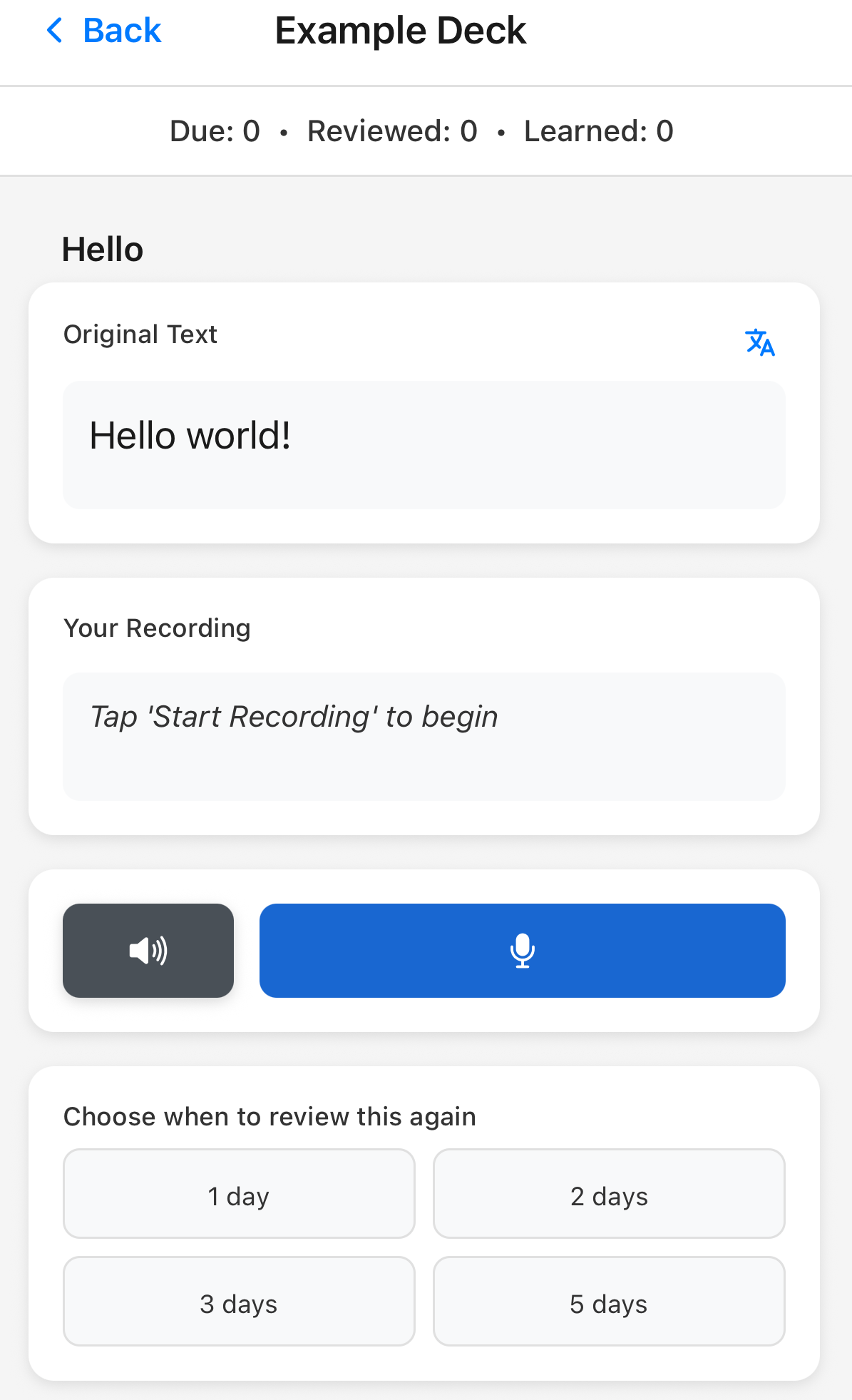 ParrotSay app screenshot